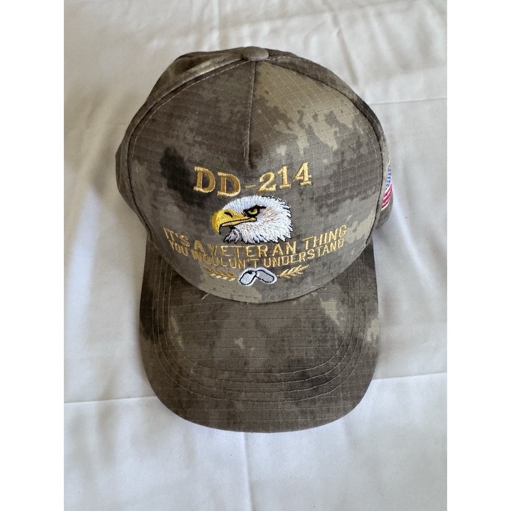 NEW DD214 Hat Patriotic Trucker Hat Headwear Veteran Commemorative Baseball Hat
